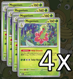 4x Meganium 010/132 - ME01: Mega Evolution - Pokemon TCG - Image 1