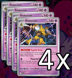 4x Alakazam 056/132 - ME01: Mega Evolution - Pokemon TCG - Image 1