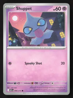 Shuppet Common Normal Ascended Heroes 090/217 NM Pokemon TCG - Image 1