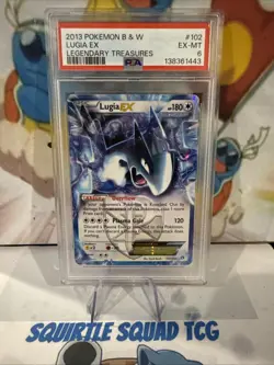 Lugia EX #102 Pokemon Legendary Treasures PSA 6 - Image 1
