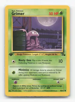 Pokemon TCG - Grimer 48/62 Moderately Played Common Fossil 1st Edition - Image 1
