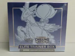 2021 Pokemon Chilling Reign Sealed Ice Rider Calyrex ETB Elite Trainer Box - Image 1