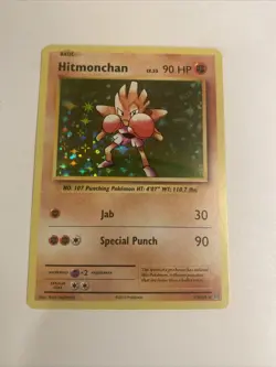 Pokemon TCG Hitmonchan Evolutions 62/108 Holo Rare NM - Image 1