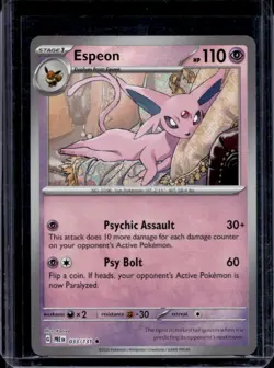 2025 Pokemon Prismatic Evolutions Espeon Reverse Holo Poke Ball #033/131 - Image 1
