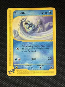 Pokemon Totodile Common Regular 135/165 Expedition Base Set 2002 50 HP - Image 1