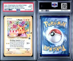 PSA 9 Pokemon Celebrations Birthday Pikachu Holo Black Star Promo 24/53 - Image 3