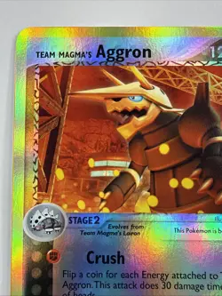 Team Magma’s Aggron 7/95 Reverse Holo Pokemon EX Team Magma vs Team Aqua NM/M - Image 2