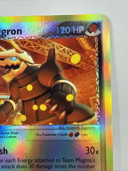 Team Magma’s Aggron 7/95 Reverse Holo Pokemon EX Team Magma vs Team Aqua NM/M - Image 3