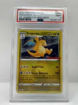PSA 9 Dragonite Gamestop Exclusive Promo 131 Mint 2022 Silver Tempest Pokemon - Image 1