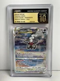 2023 Pokemon Crown Zenith Darkrai VSTAR GG50/GG70 CGC Pristine 10, MUST SEE! - Image 1