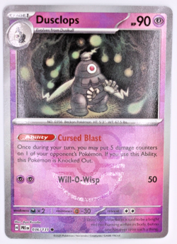 Pokemon Prismatic Evolutions Dusclops 036/131 Masterball Holo - Image 1