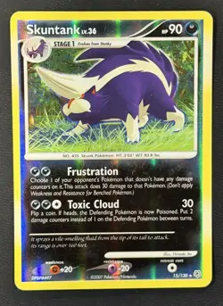 Pokemon - Skuntank 15/130 Reverse Holo Diamond and Pearl - Image 1
