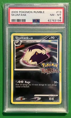 PSA 8 Skuntank 13/16 Pokemon Rumble NM-MT Graded Pokemon Card - Image 1