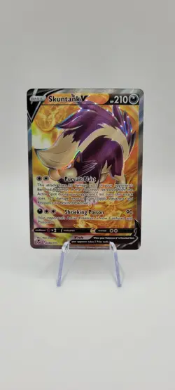 Pokemon TCG: Skuntank V (Full Art) 180/195 Ultra Rare - Silver Tempest- NM - Image 1