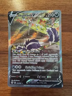 Skuntank V Alt Art - 181/195 - Full Art - SWSH Silver Tempest - Pokemon Card - Image 1