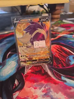 Pokemon TCG Skuntank v Ultra Rare Silver Tempest Card 180/195 - Image 1