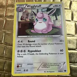 POKEMON WIGGLYTUFF #79/99 RARE COSMOS HOLOFOIL NEXT DESTINIES CARD - Image 1
