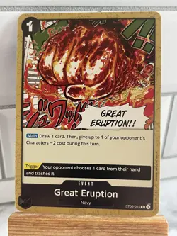 One Piece Card Game Great Eruption ST06-015 Absolute Justice English - Image 1