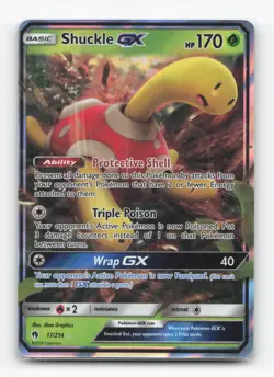 Pokemon TCG - Shuckle GX 17/214 Near Mint Holo GX Rare Lost Thunder - Image 1
