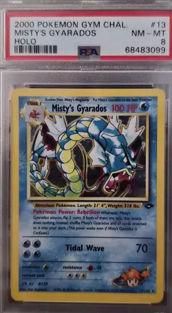 2000 POKEMON GYM CHALLENGE MISTY'S GYARADOS HOLO #13 PSA 8! - Image 1
