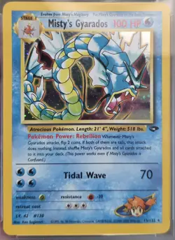 2000 POKEMON GYM CHALLENGE MISTY'S GYARADOS HOLO #13 PSA 8! - Image 3