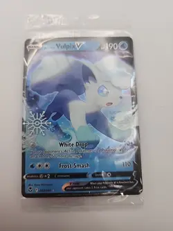 Alolan Vulpix V 033/195 Sealed Snowflake Holiday Calendar Promo Pokemon TCG NM - Image 1