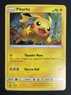 Pikachu SM76 Black Star Promo Shining Legends Holo Rare Pokemon TCG LP/NM - Image 1