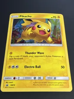 Pikachu SM76 Black Star Promo Shining Legends Holo Rare Pokemon TCG LP/NM - Image 2