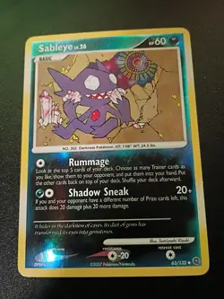 LP Pokemon TCG Sableye 63/132 Secret Wonders Reverse Holo Lp/Nm - Image 2