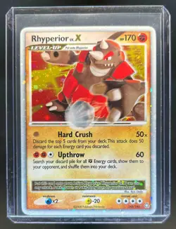 2008 Pokemon Diamond & Pearl Legends Awakened Rhyperior LV.X Holo Rare #145/146 - Image 1