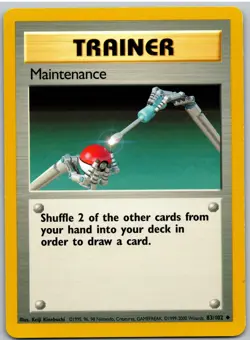 Maintenance 83/102 Uncommon Base Set Unlimited Pokemon MP - Image 1