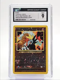 ENTEI 2001 POKEMON BLACK STAR PROMOS SPELL OF THE UNOWN 34 CGC 9 Q1300 - Image 1