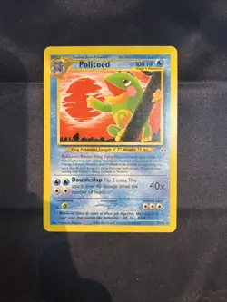 Pokemon Politoed Neo Discovery Unlimited 27/75 Rare MP Vintage WOTC - Image 1