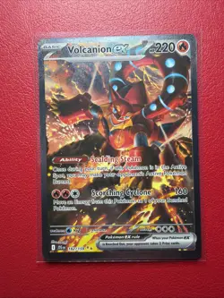 Pokemon TCG Volcanion Ex Scarlet & Violet Journey Together Holo Full Art 182/159 - Image 1