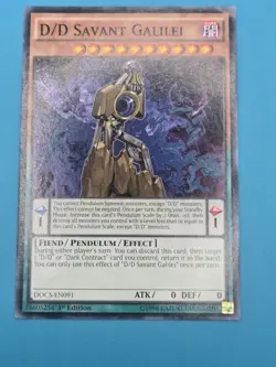 Yugioh! LP D/D Savant Galilei - DOCS-EN091 - Common - 1st Edition Lightly Played - Image 1