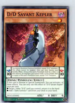 Yu-Gi-Oh TCG D/D Savant Kepler DOCS-EN092 1st Edition Regular Common Card NM - Image 1