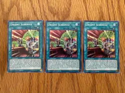 Yugioh: 3X Urgent Schedule Secret/Near Mint/1st Ed LDS2-EN125 - Image 1