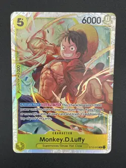 • Monkey.D.Luffy • ST13-015 SR The Three Brothers Holo Foil One Piece TCG NM - Image 1