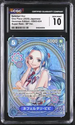 CGC Gem Mint 10 VIVI EB03-024 SP SR Alt Art HEROINES EDITION ONE PIECE Tcg Jpn - Image 1