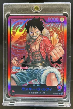 2022 One Piece Japanese Monkey D. Luffy Straw Hat Crew Leader #ST01-001 - Image 1
