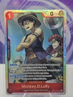 MONKEY.D.LUFFY The Azure Sea's Seven Foil OP14-013 NM - Image 1