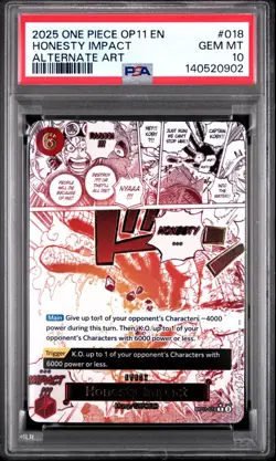 2025 One Piece OP11 EN Honest Impact Alternate Art #018 PSA 10 - Image 1