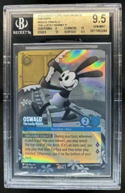 2024 Disney Lorcana TCG: Azurite Sea Oswald Lucky Rabbit Promos #06/D23 BGS 9.5 - Image 1