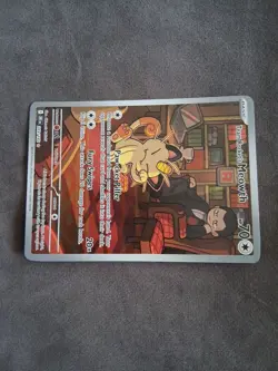 Pokemon TCG Destined Rivals Team Rockets Meowth Illustration Rare Card 203 - Image 2