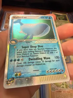 Pokemon 2003 Sandstorm Wailord EX Holo Ultra Rare Card #100/100 - Image 2