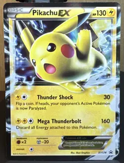 Pokemon Pokemon TCG Pikachu EX XY174 XY Black Star Promo Holo Card - Image 1
