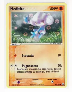 ~ITA ITALIAN MINT Meditite Hidden Legends Rev Holo 66/101 Pokemon Card (ST2) - Image 1