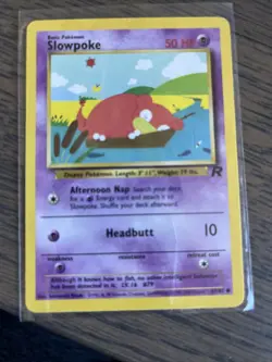 SLOWPOKE - Team Rocket Set - 67/82 - Common - Pokemon Card - Unlimited - NM - Image 4