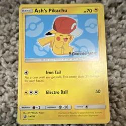 The Pokemon Company Ash's Pikachu SM Promo Promo Card SM113 2017 - Image 1