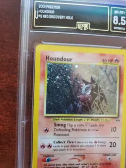 Houndour Neo Discovery Holo Pokemon Card Base WOTC PSA BGS GMA 8.5 NM - Mint - Image 2